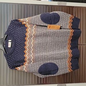 Fjallraven Ovik 100% Wool Men's Sweater Large! Patterned